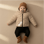 Outwear Bear face Toddler Jacket Begie