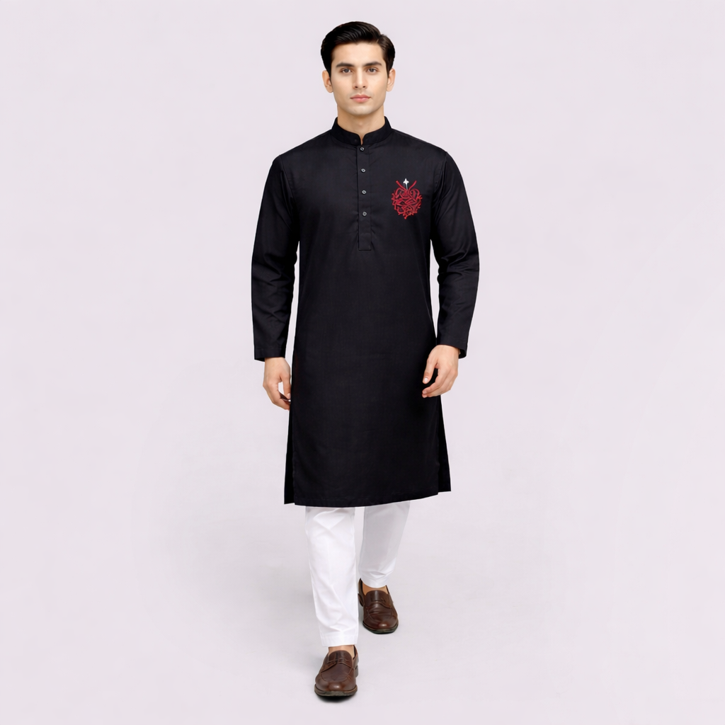 CALLIGRAPHY PUNJABI-TROPICAL SUITING TWILL FABRIC A7