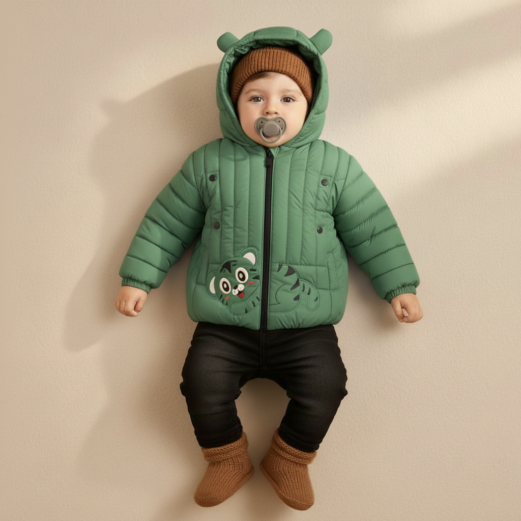 Kid's High Quality Premium Padding Jacket - Toddler Cat face 1
