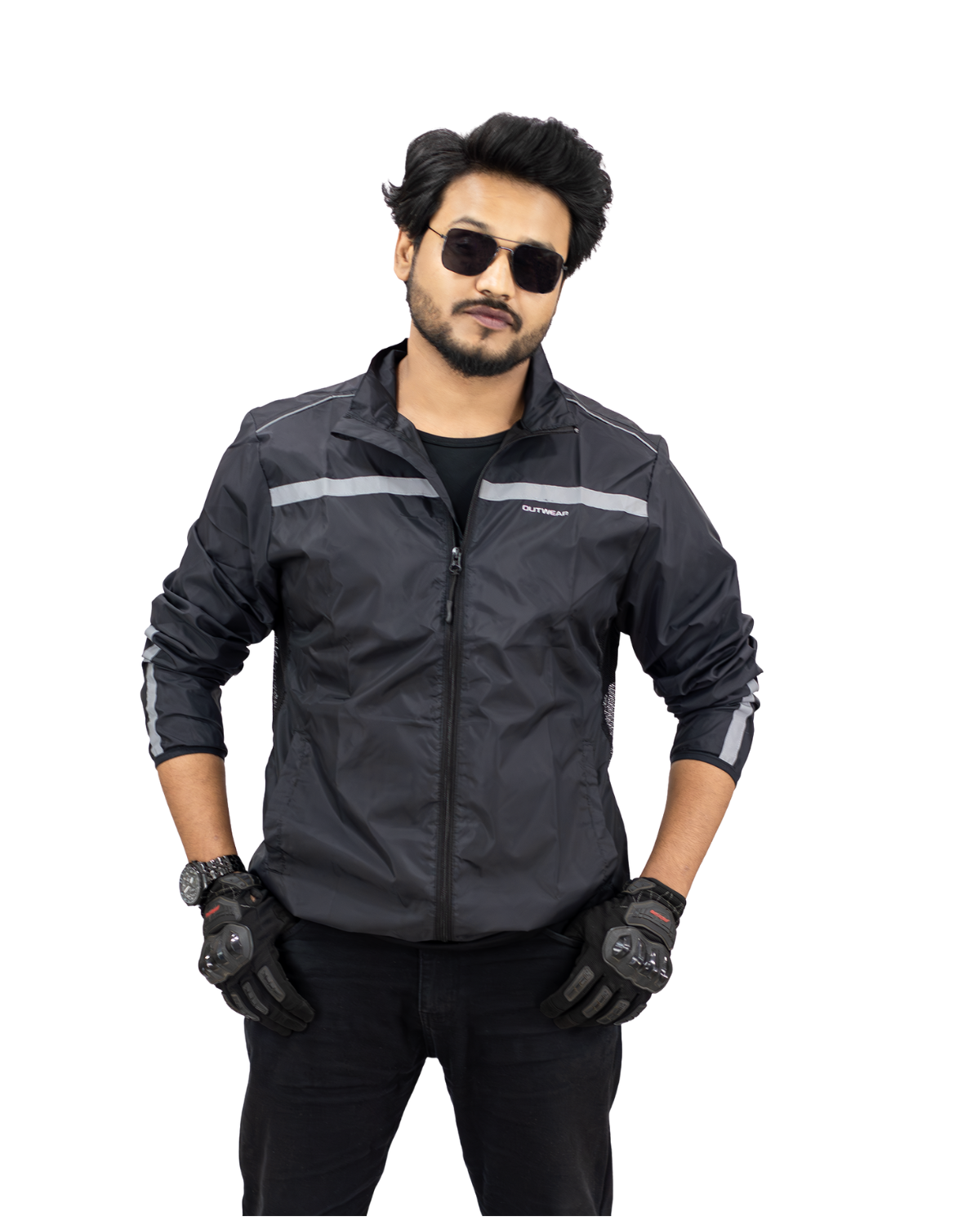 Premium Biker Windbreaker for Men’s - Windy Black