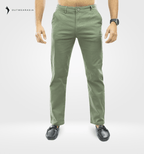 Outwear- Men's Twill Chino Pant Long Semi Narrow- Light Olive