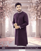 Outwear Men's Exclusive Embroidered Cotton Panjabi- D29