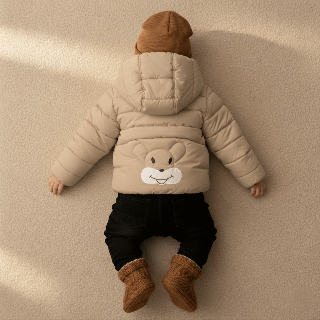 Outwear Bear face Toddler Jacket Begie