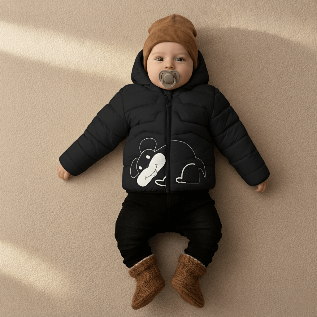 Kid's High Quality Premium Padding Jacket - Toddler Bearface Black