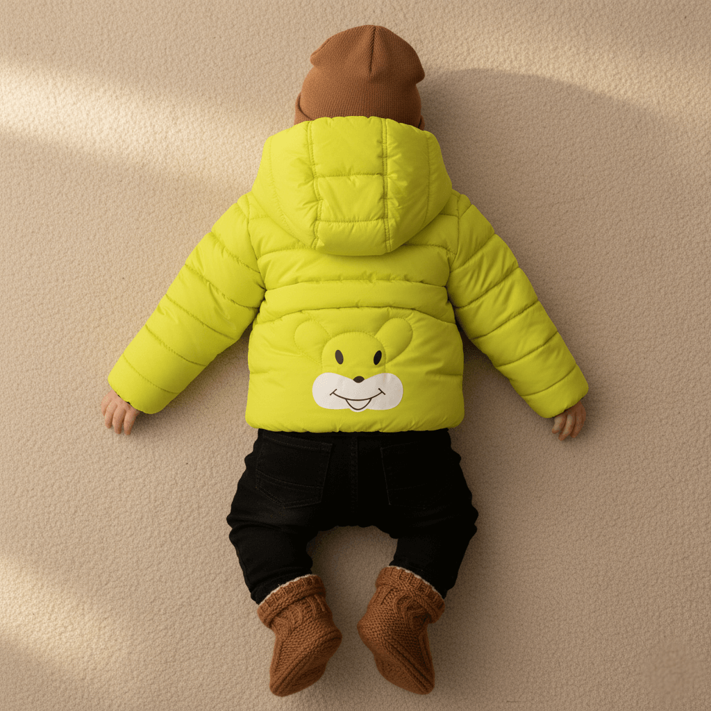Kid's High Quality Premium Jacket Bear Face - Toddler_Neon