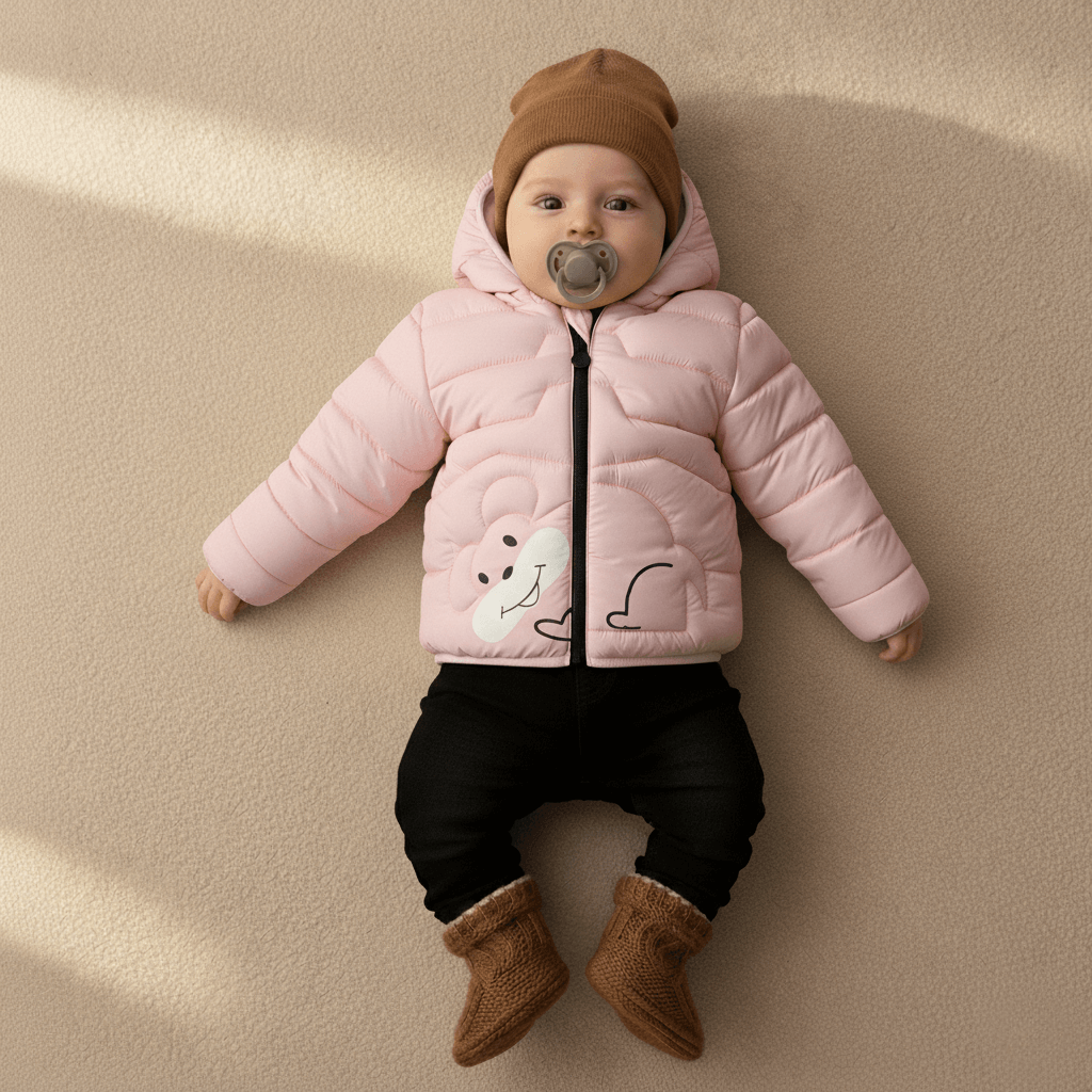 Kid's High Quality Premium Padding Jacket - Toddler Bearface pink