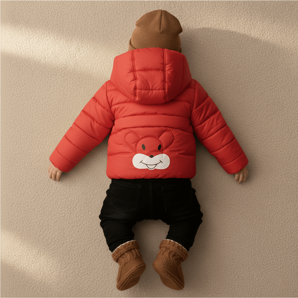 Kid's High Quality Premium Padding Jacket - Toddler Bearface Red