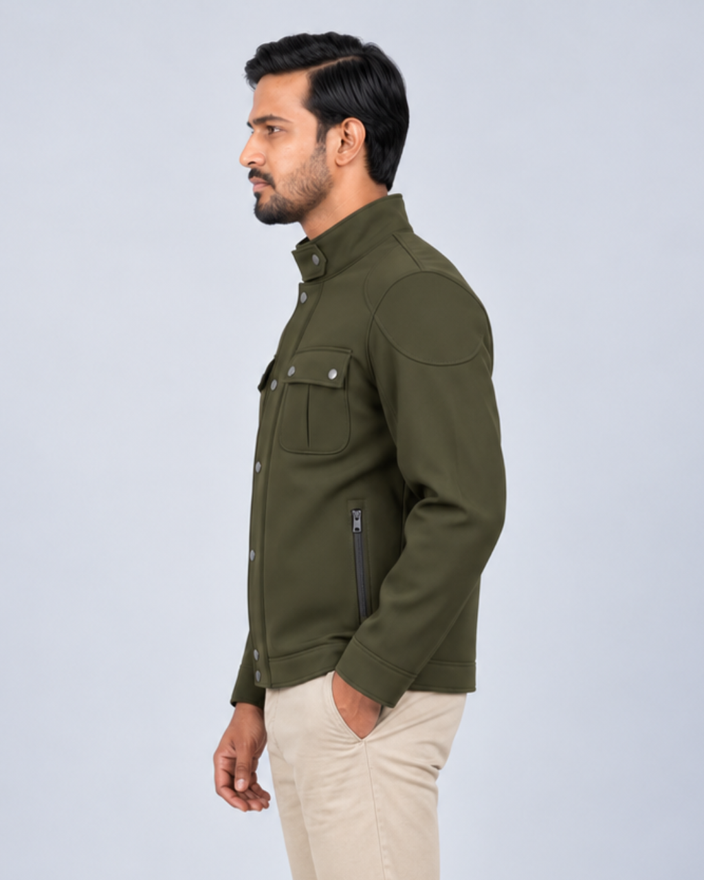 Exclusive Men's Premium Stylish jacket Top - Olive