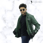 Premium Biker Windbreaker for Men’s - Windy Olive