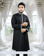 Outwear Men's Exclusive Embroidered Cotton Panjabi- D27