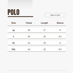 Premium Navy Monogram Collar Polo Shirt for Men