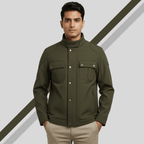 Exclusive Men's Premium Stylish jacket Top - Olive