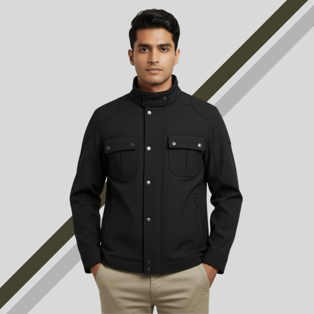 Exclusive Men's Premium Stylish jacket Top - Black