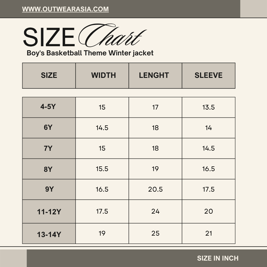 Boy's Basketball Theme Winter jacket