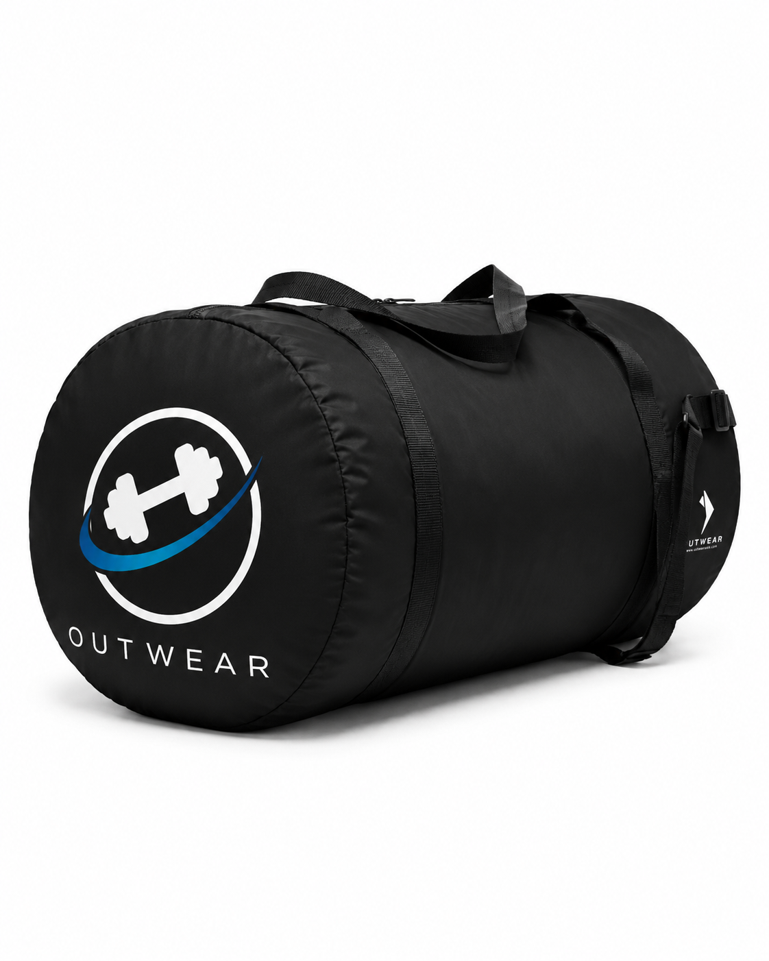 OUTWEAR Black Gym Duffel Bag | Lightweight Sports & Travel Bag with Dual Carry Handles