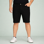 Men’s Classic Black Cotton Chino Shorts – Slim Fit Casual Summer Shorts
