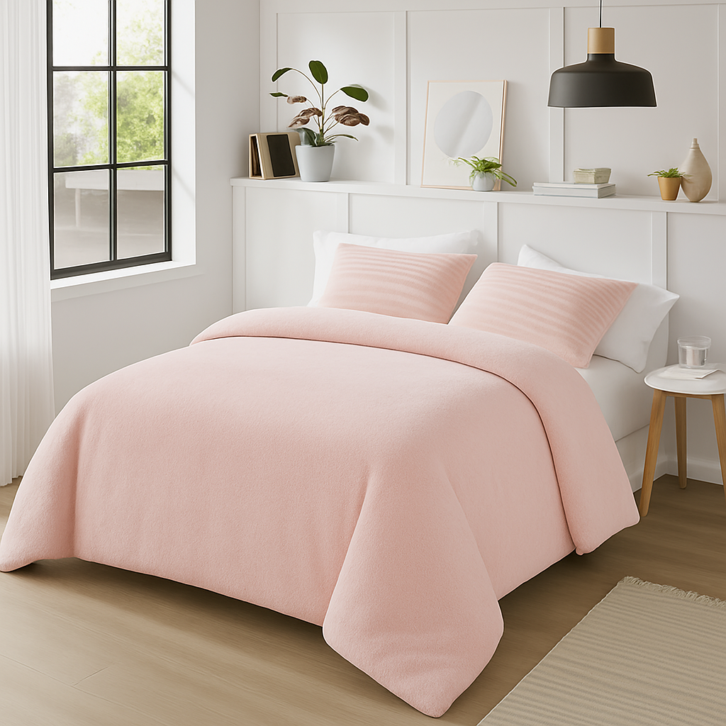 Sherpa Comfortable Stylish Comforter Pink