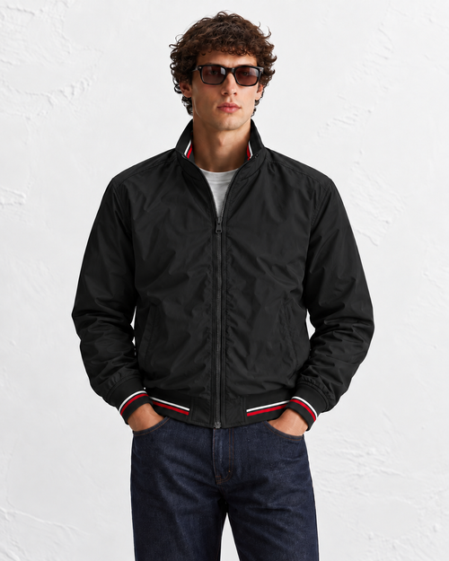 AW06 Men's black Green Bomber Jacket