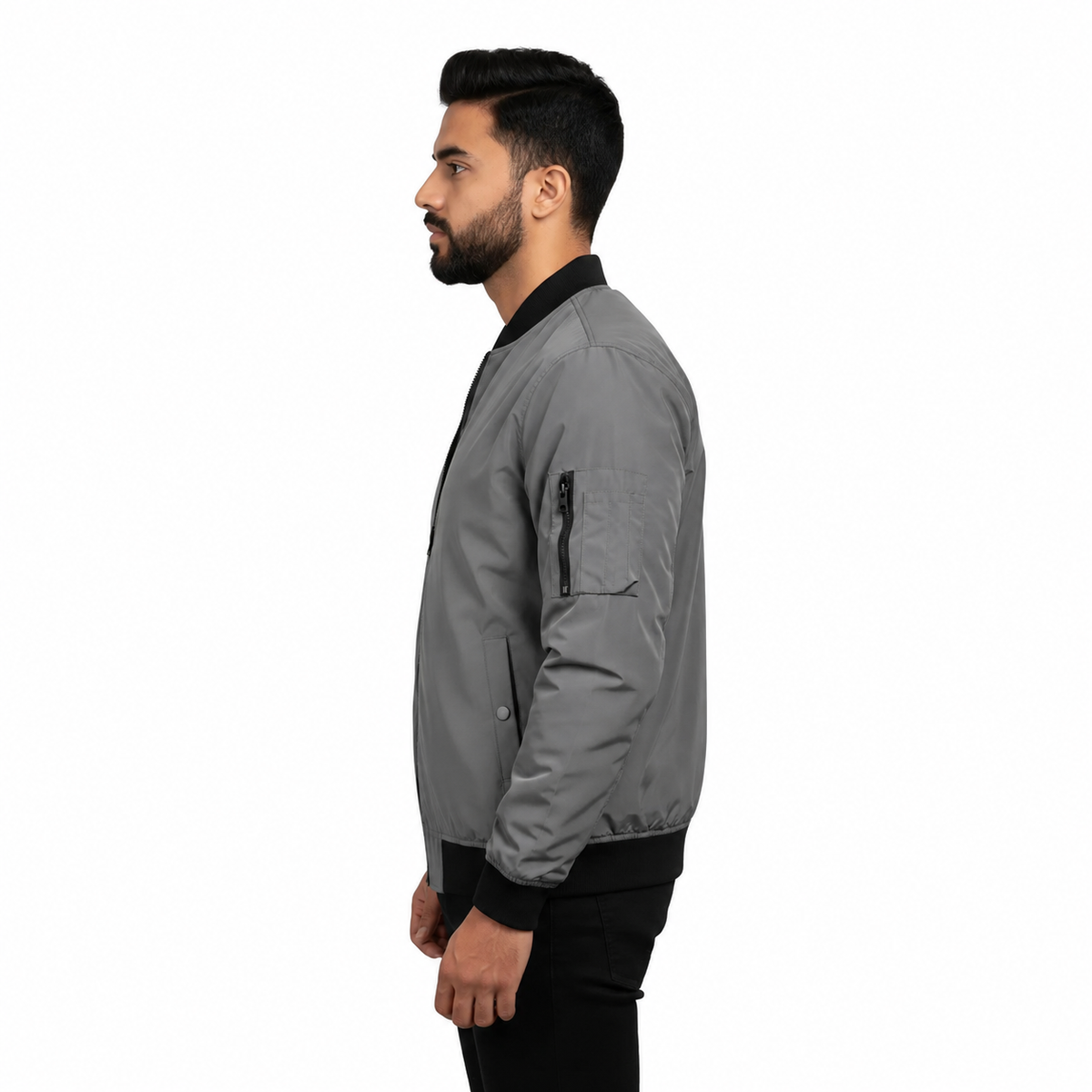 Men's Premium jacket Vision Bomber_Light grey