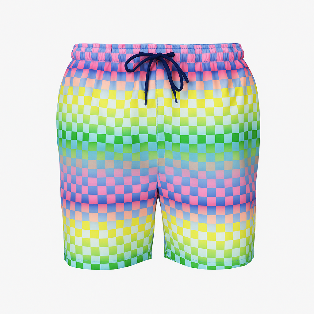Outwear- Shorts For Men's Swimwear Square Print