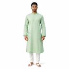 Outwear Men's Exclusive Embroidered Cotton Panjabi- D30_Pest
