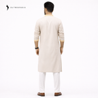 Outwear Exclusive Cotton Embroidery Panjabi - A3_Beige