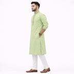 Outwear Exclusive Cotton Embroidery Panjabi - A3_Lemon