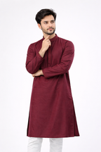 Outwear Men's Exclusive Embroidered Cotton Panjabi- D30