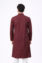 Outwear Men's Exclusive Embroidered Cotton Panjabi- D30