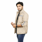 Premium Biker Windbreaker for Men’s - Windy Stone White