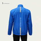 Premium Biker Windbreaker for Men’s With Printed Reflective, More Elasticity RIB & Raglan Collar- Gusty Blue