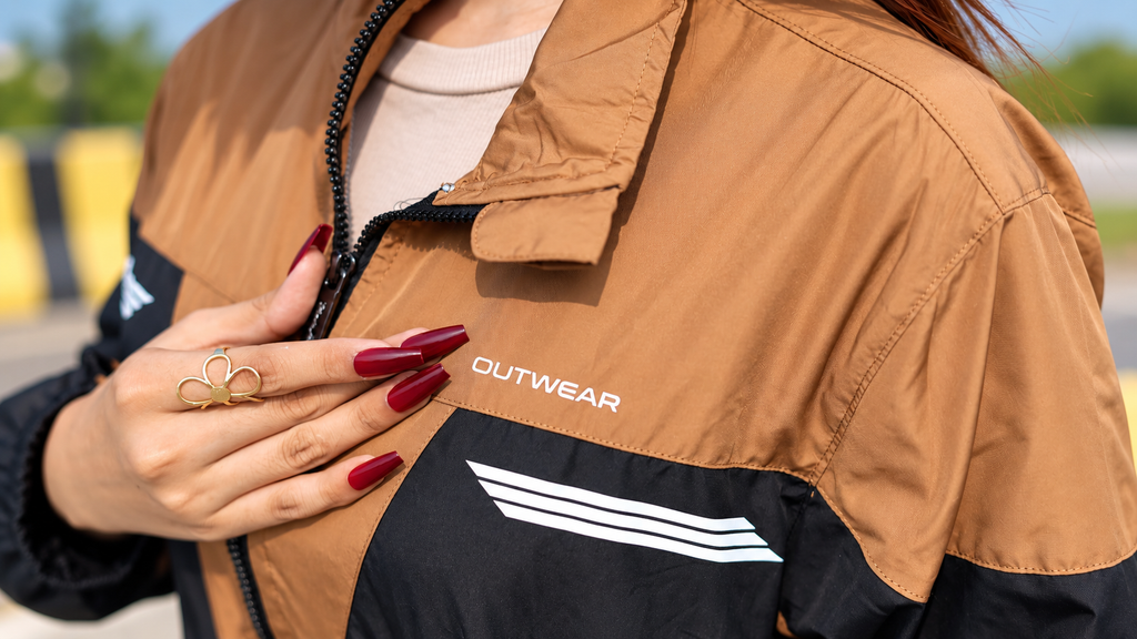 Biker Windbreaker Typhoon -Camel Brown