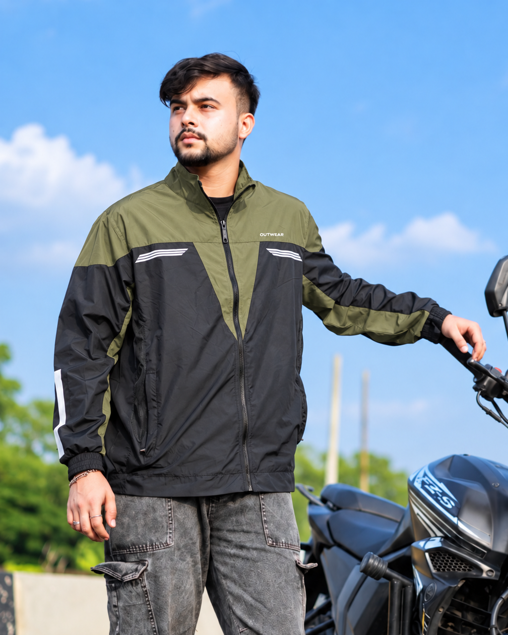 Biker Windbreaker Typhoon -Olive