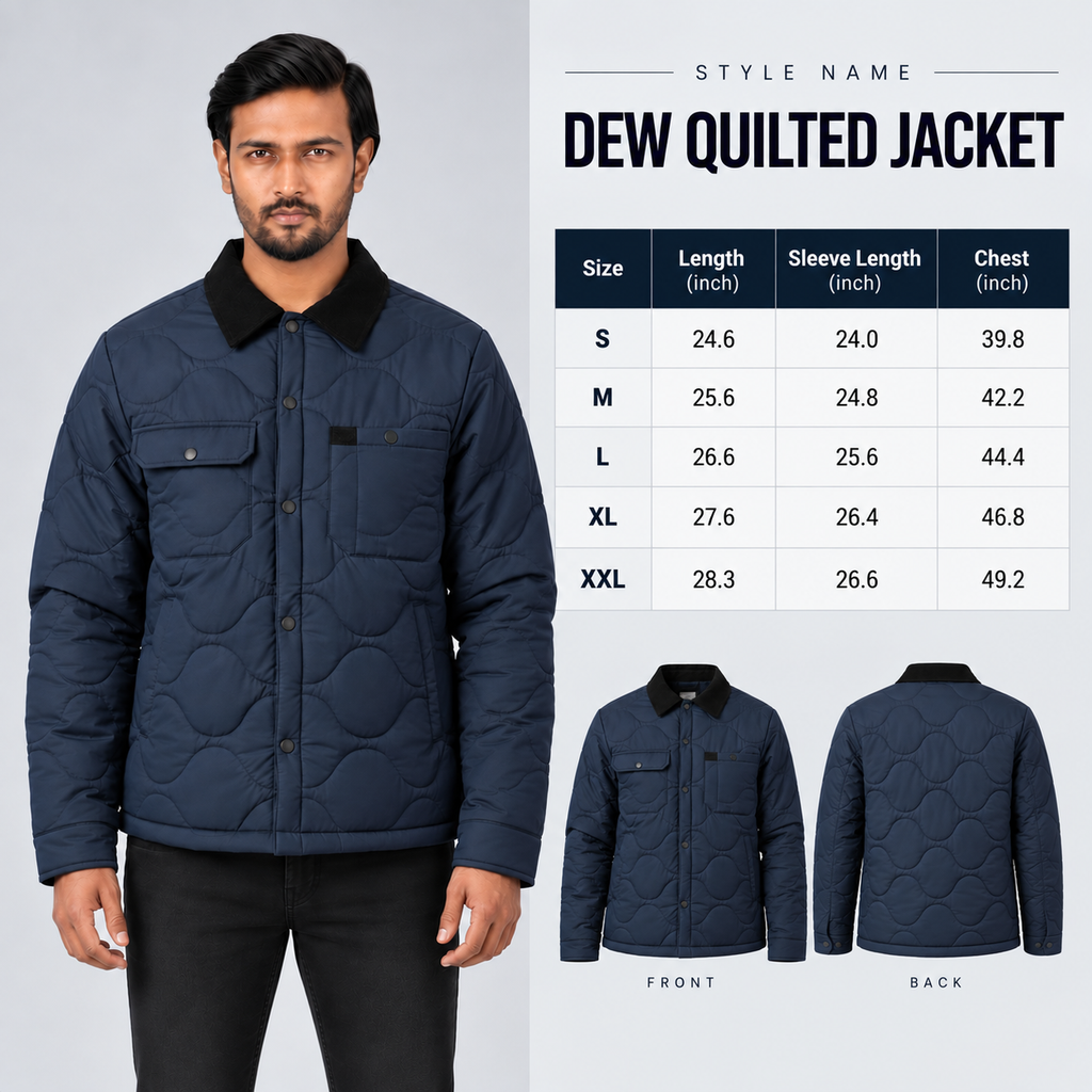 Men's Stylish Premium Padded Jacket Dew Green