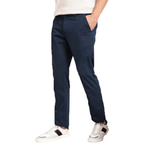 Men’s Slim Fit Navy Stretch Chinos – Twill Cotton Fabric