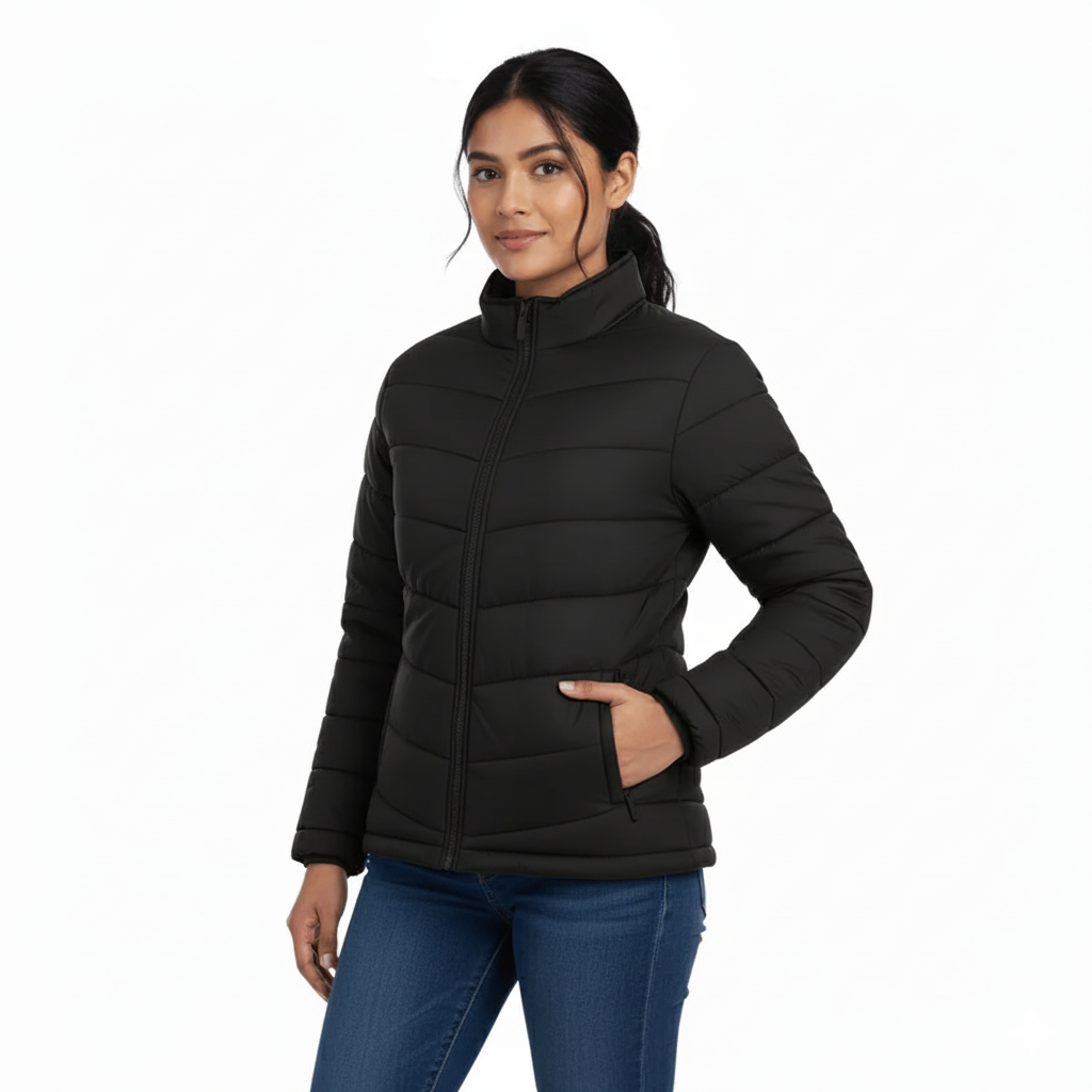 Ladies Premium Padded Jacket PMPL - Black