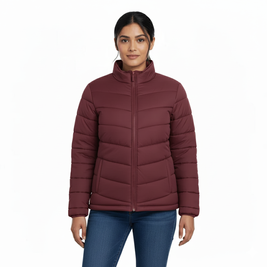Ladies Premium Padded Jacket PMPL - Maroon