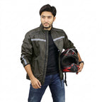 Premium Biker Windbreaker for Men’s - Windy Dark Ash