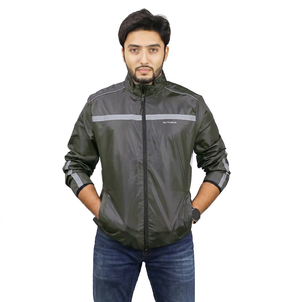 Premium Biker Windbreaker for Men’s - Windy Dark Ash