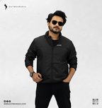 Windbreaker Travel Jacket with Portable Bag-Black