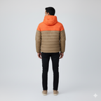 Men’s High Quality Premium Padded Jacket SDV- Grey Orange