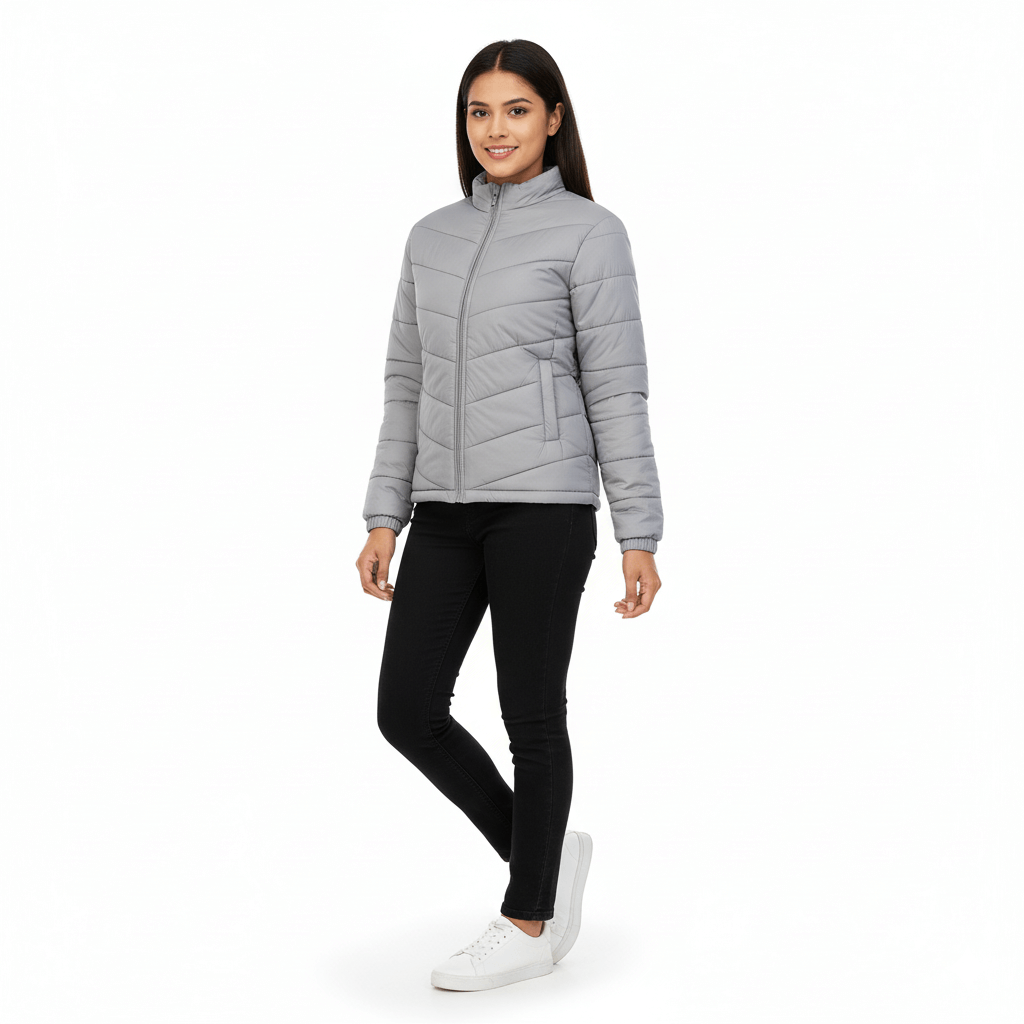 Ladies Premium Padded Jacket PMPL - Grey