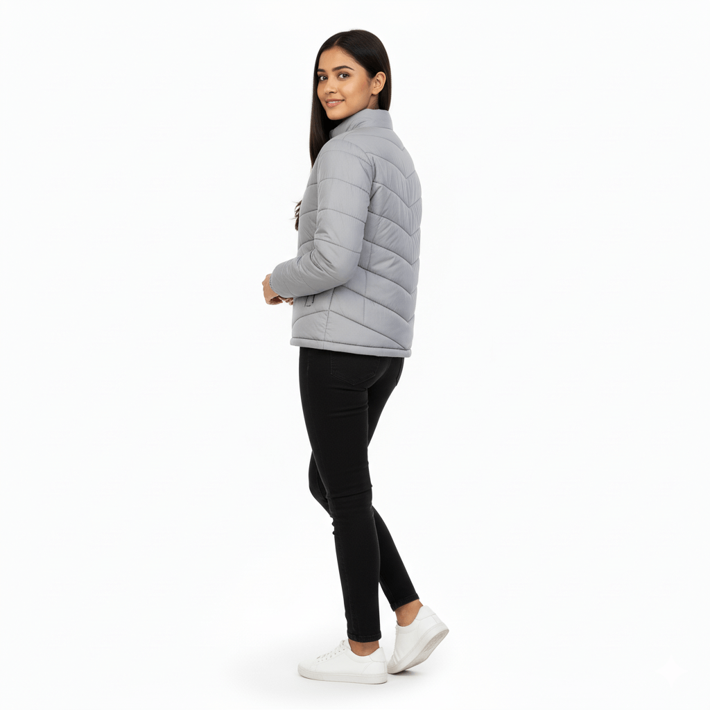 Ladies Premium Padded Jacket PMPL - Grey