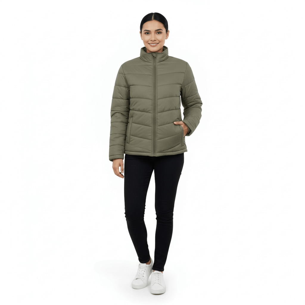 Ladies Premium Padded Jacket PMPL - Olive