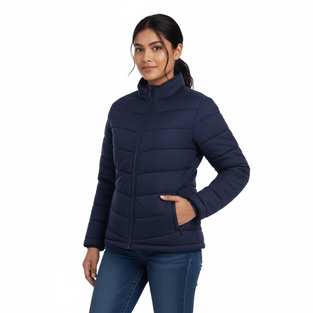 Ladies Premium Padded Jacket PMPL - Navy Blue