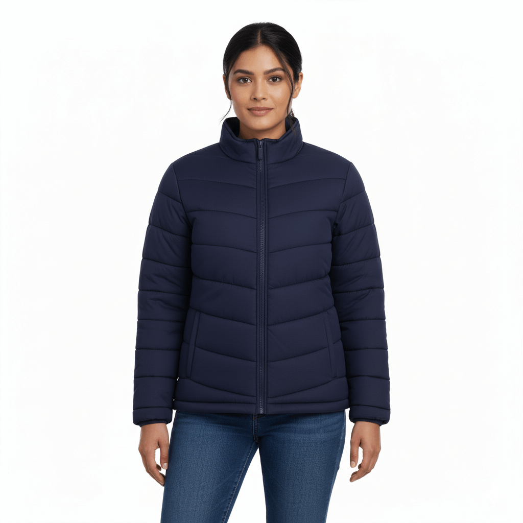 Ladies Premium Padded Jacket PMPL - Navy Blue