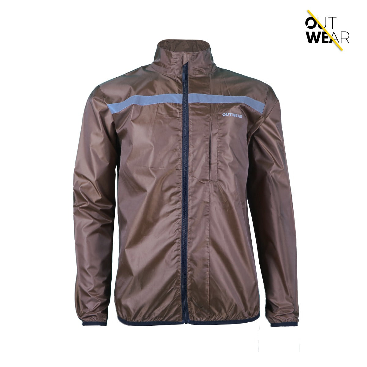 Biker Windbreaker for Men's-Coffee