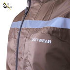 Biker Windbreaker for Men's-Coffee