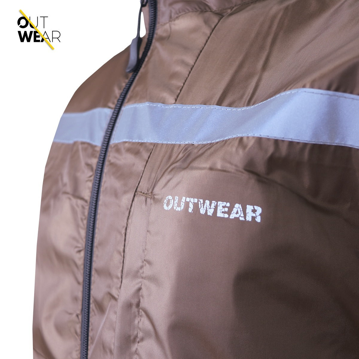 Biker Windbreaker for Men's-Coffee