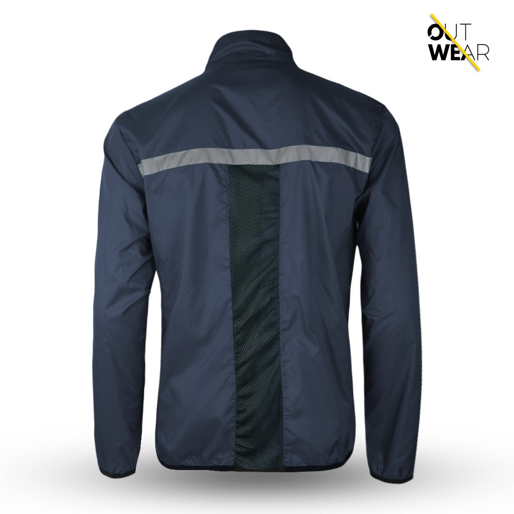 Biker Windbreaker for Men's-Dark Navy Blue